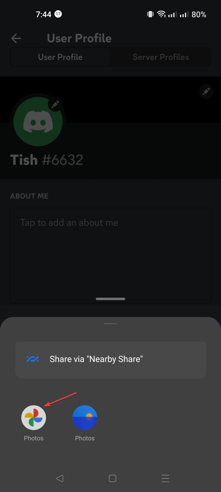 Выбор изображения через Google Фото