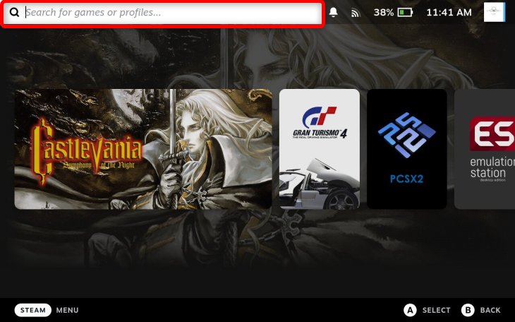 You can activate the on-screen keyboard on your Steam Deck while in Game Mode by selecting the Search tab