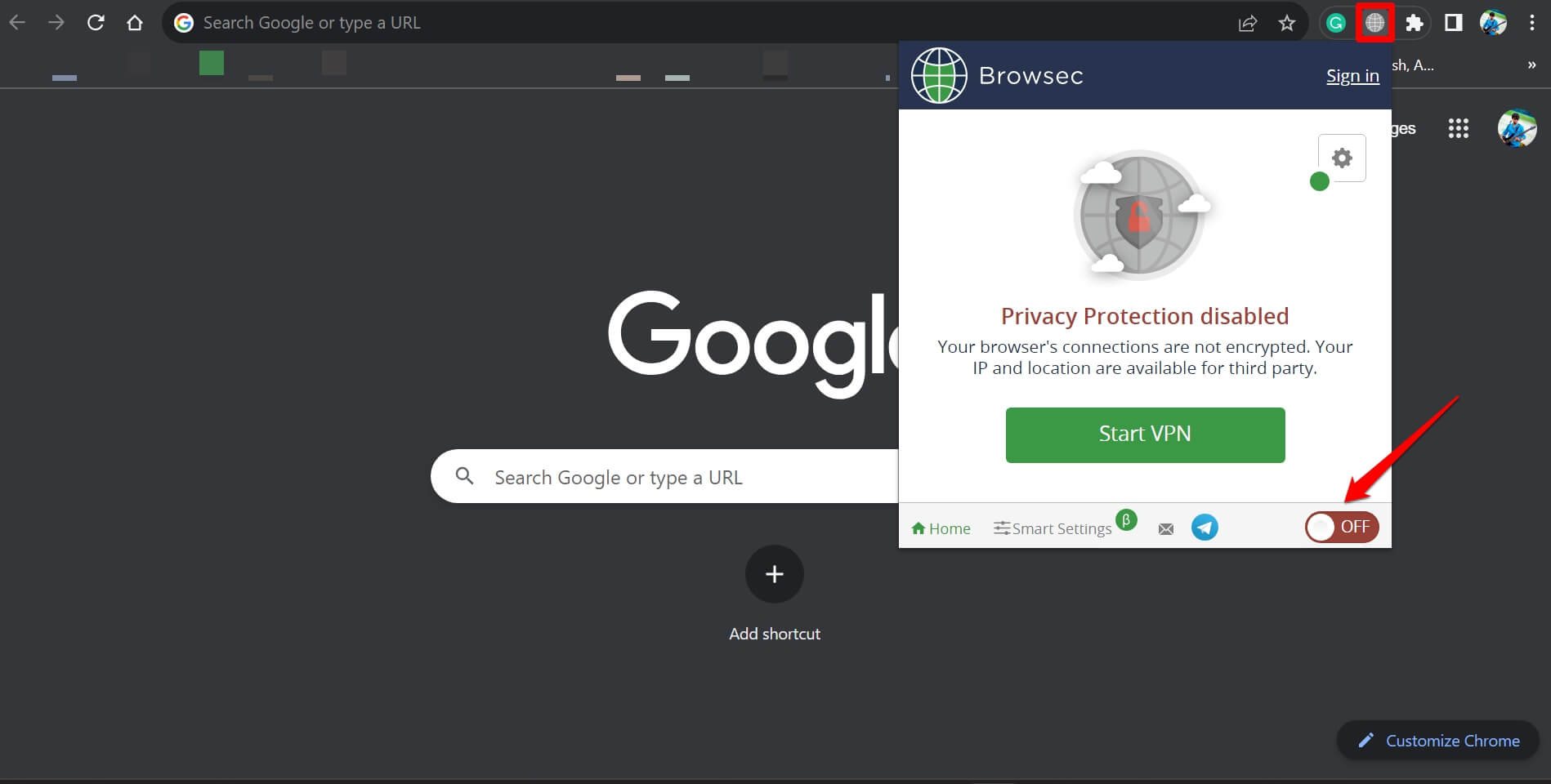 Desactivar VPN en Windows