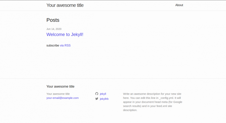 Установка Jekyll на Ubuntu 20.04