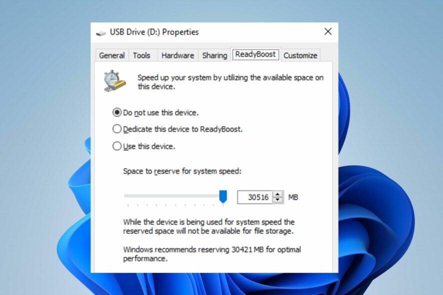 ReadyBoost в Windows 11 — включение и советы
