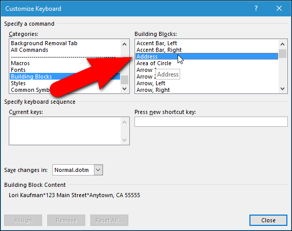 Предупреждение о конфликте сочетаний клавиш