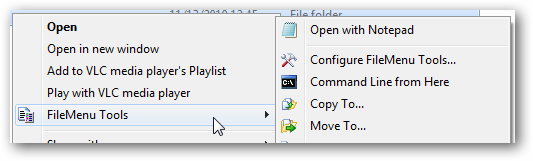 Контекстное меню FileMenu в Проводнике Windows