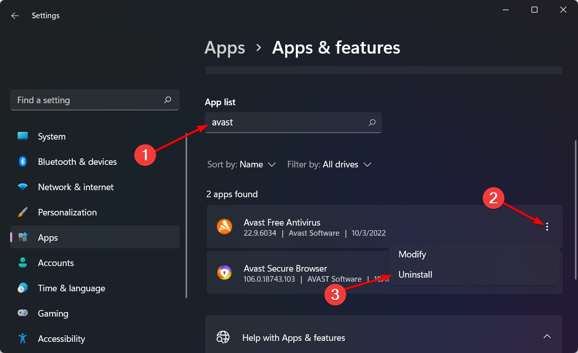uninstall-antivirus windows 11 blue screen
