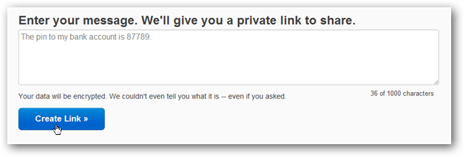 Кнопка создания ссылки и индикатор защиты соединения