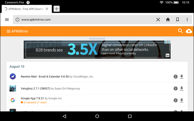 Результаты поиска APK на APKMirror