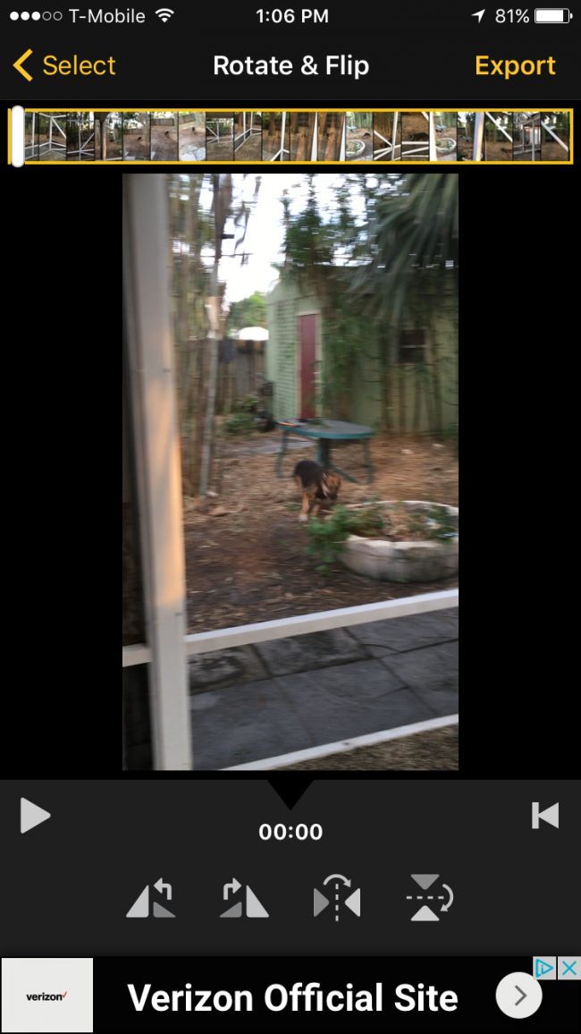 Кнопки поворота и отражения в приложении