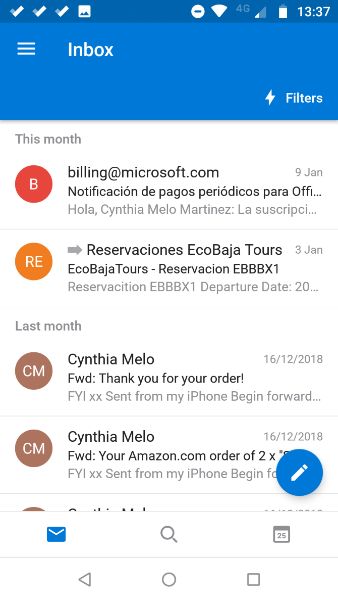 outlook block email smartphone