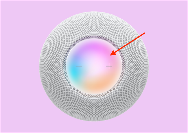 Контролы сенсорной поверхности HomePod mini