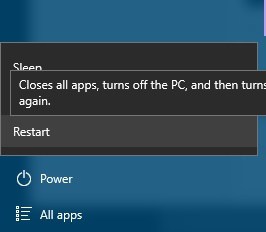 Перезагрузка для доступа в безопасный режим