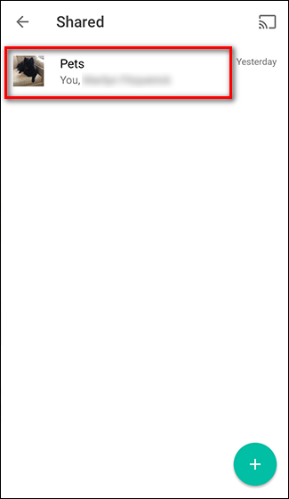 Иконки управления альбомом в верхней части экрана