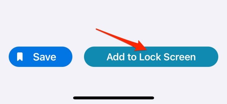 Кнопка Добавить на экран блокировки в приложении LockNotes