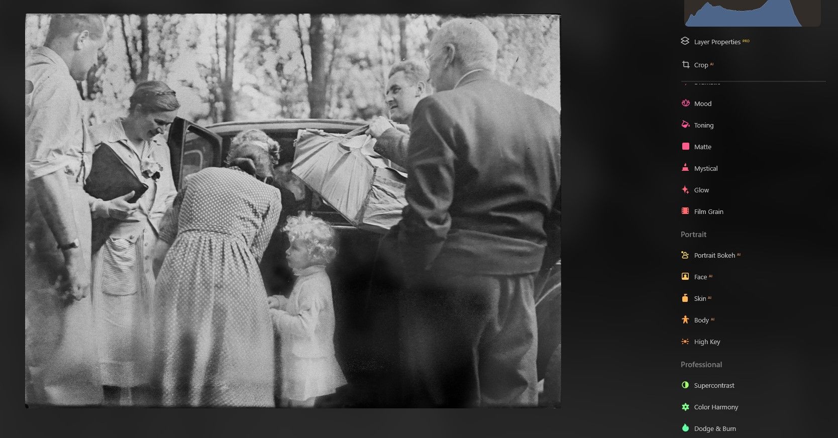 Полный эффект Dodge and Burn на фотографии