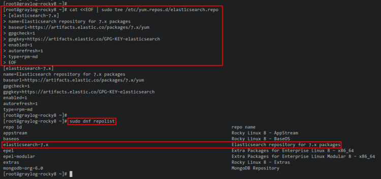 Добавлен репозиторий Elasticsearch 7.x