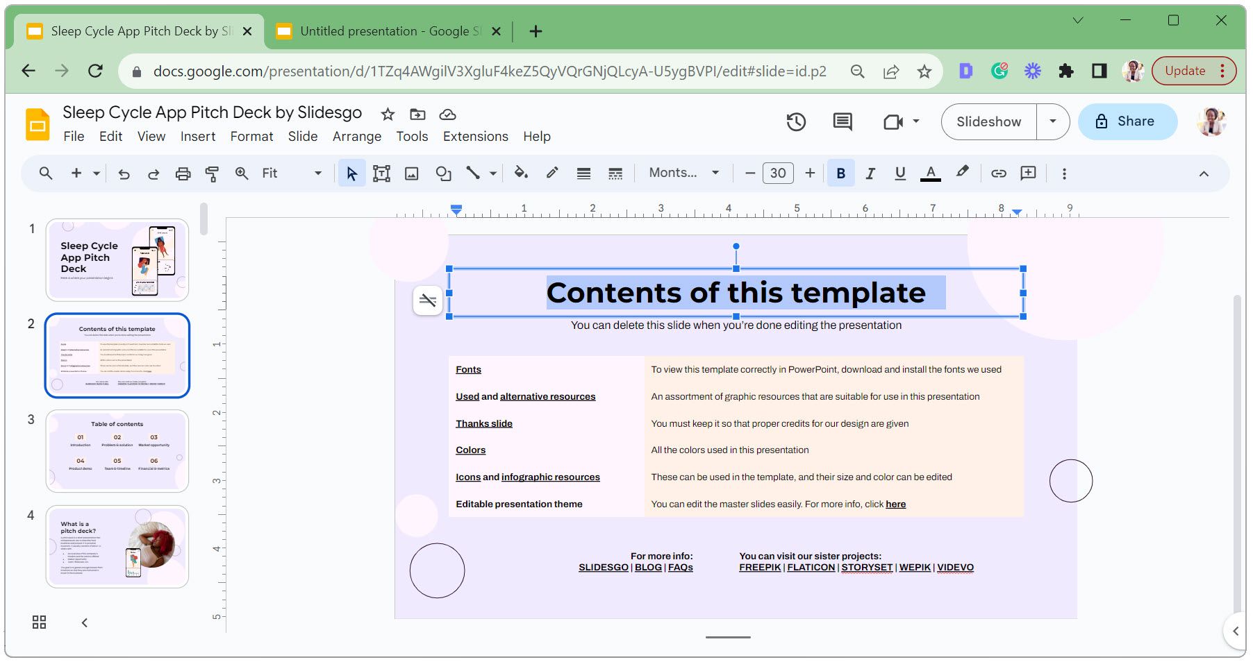 Выделение текста в Google Slides