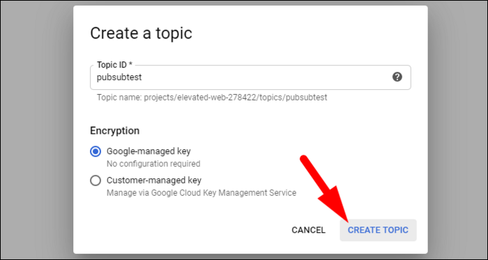 give the topic a name