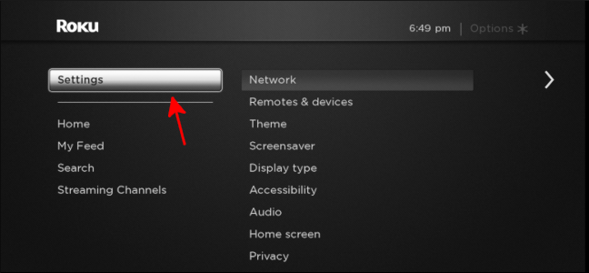 Настройки Roku — навигация по меню Настройки
