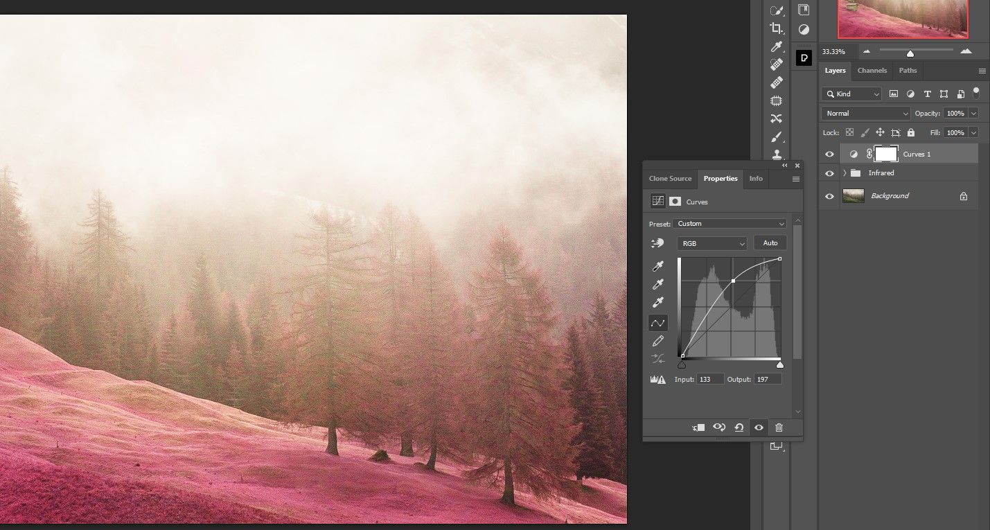 Подъём средних тонов