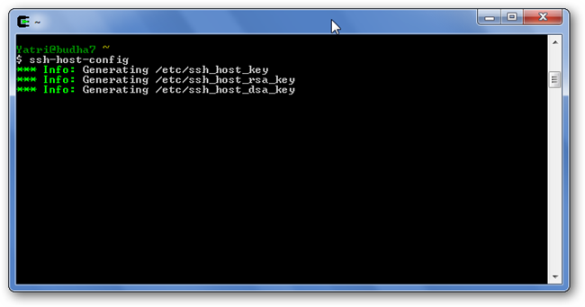 Запуск ssh-host-config