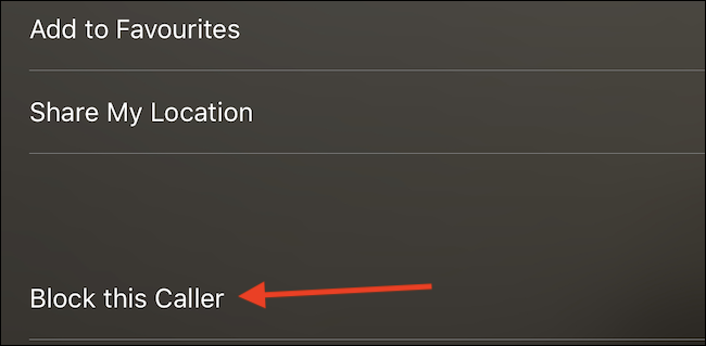 Опция «Заблокировать абонента» в FaceTime
