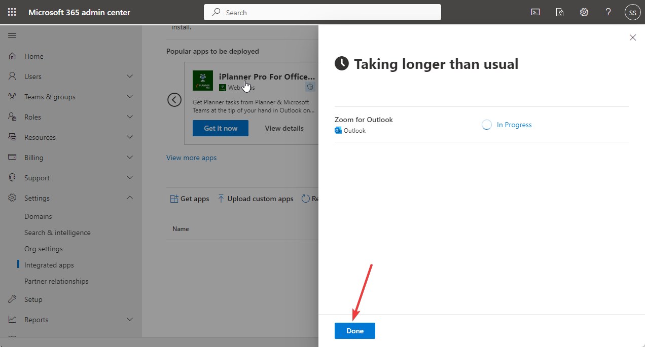 Done Microsoft Outlook