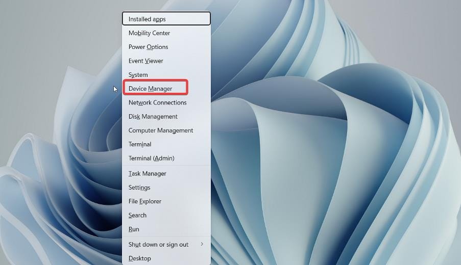 Открытие Диспетчера устройств Windows