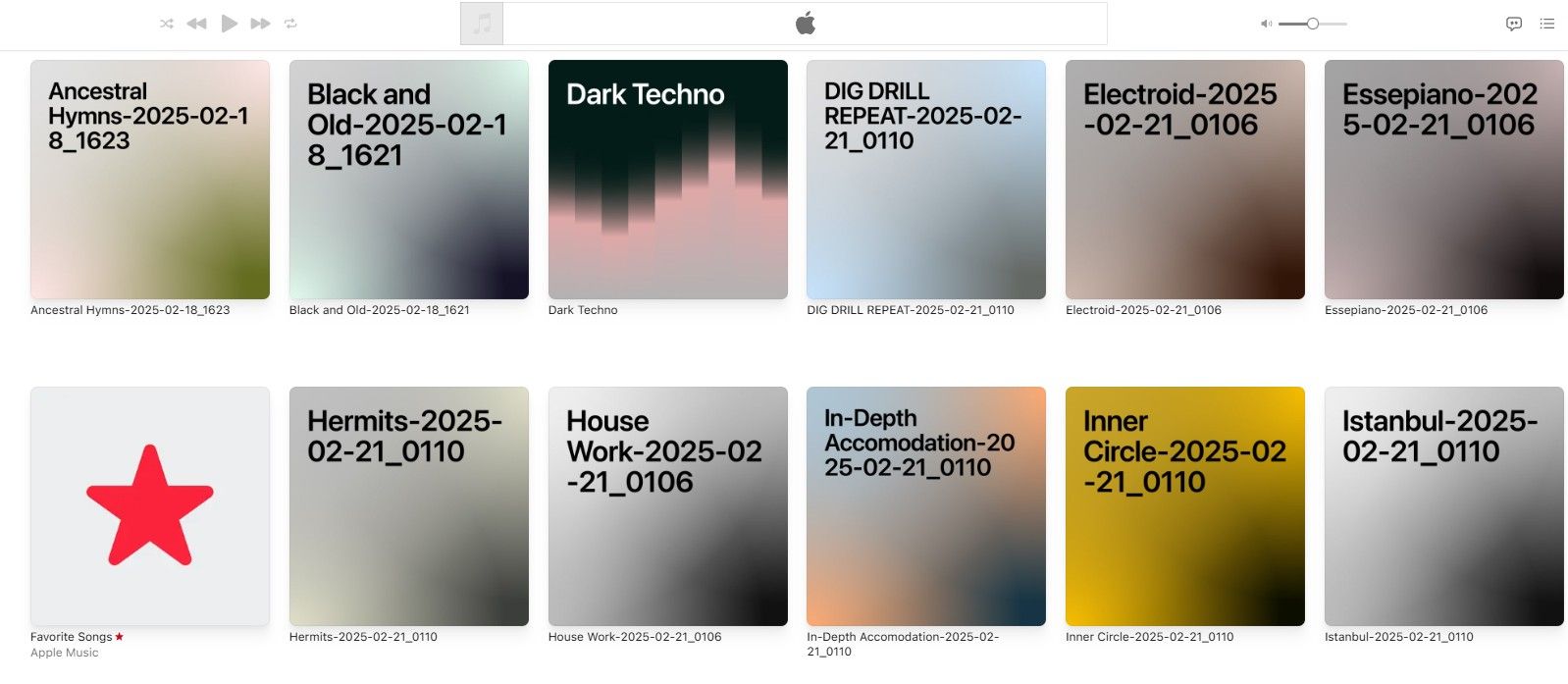 Плейлисты в Apple Music после экспорта