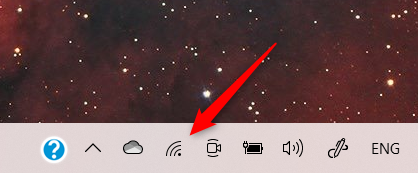 Дизайн значка сети при подключении по Wi‑Fi.