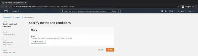 Выбор метрики и условий для оповещения
