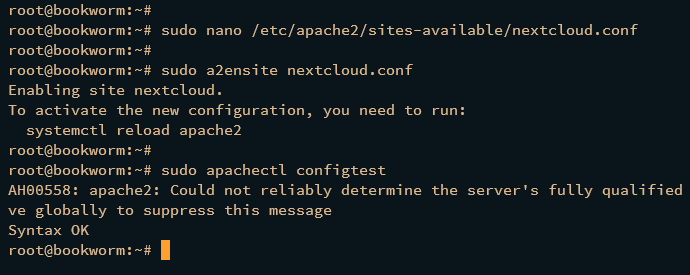 Создание виртуального хоста и проверка конфигурации Apache