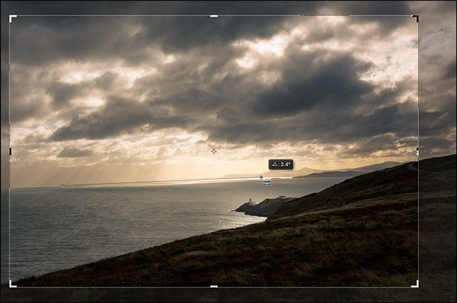 Определение линии горизонта для выпрямления