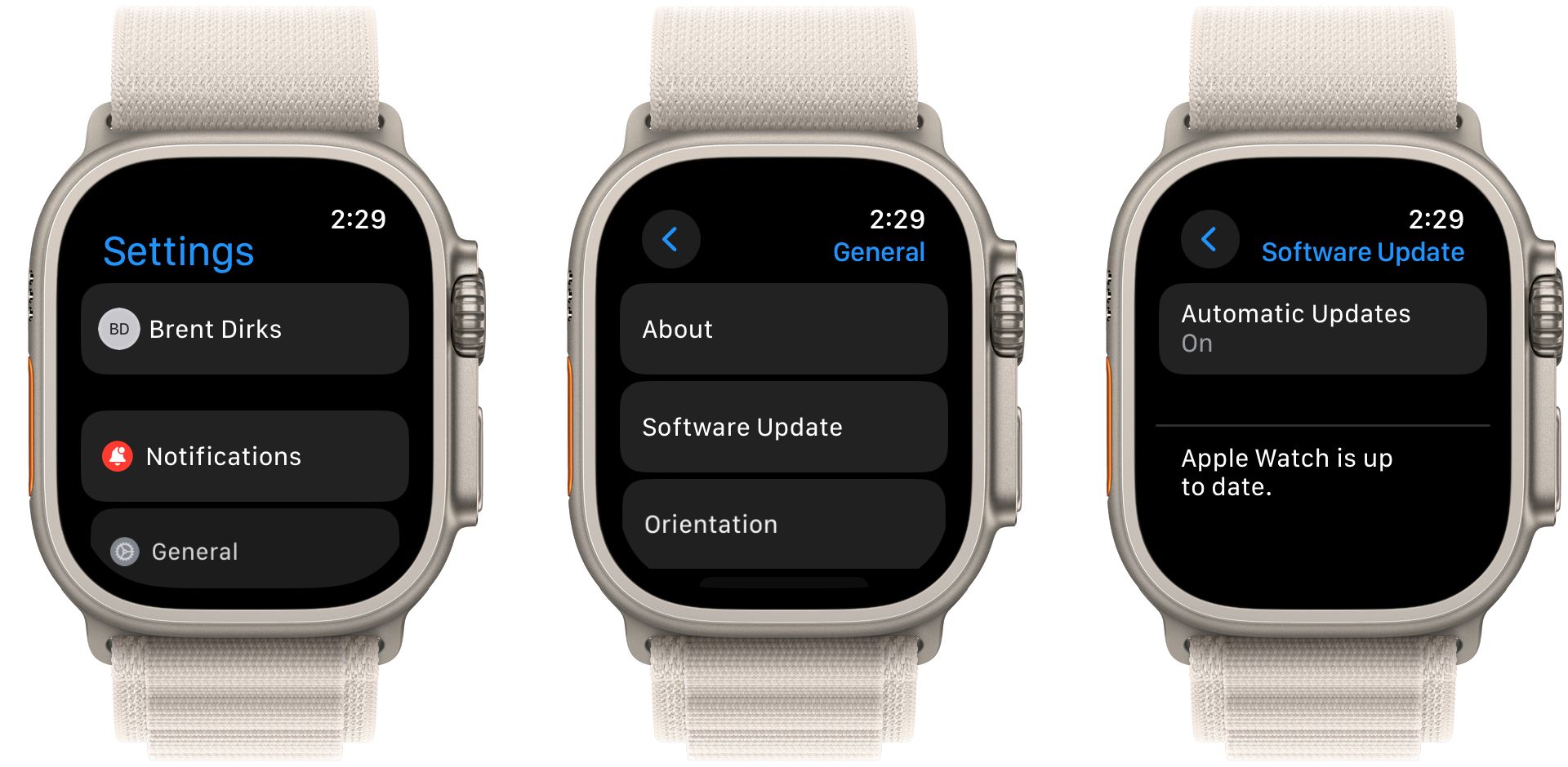 apple watch update software