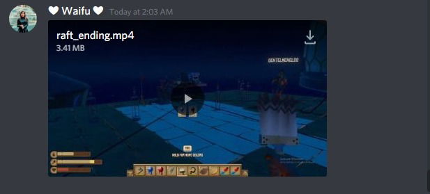 Discord Video Sent