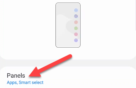 Настройки панелей Edge Panels на Galaxy