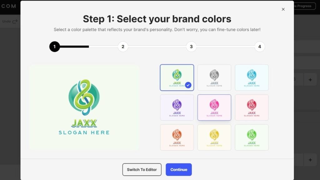 Редактор логотипа: текст, иконка, цвет
