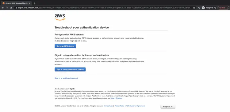 Опция входа с альтернативными факторами