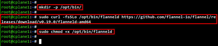 Установка бинарника flanneld в /opt/bin