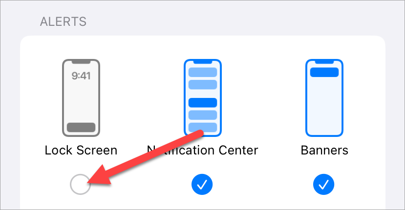 Убрать уведомления с экрана блокировки.