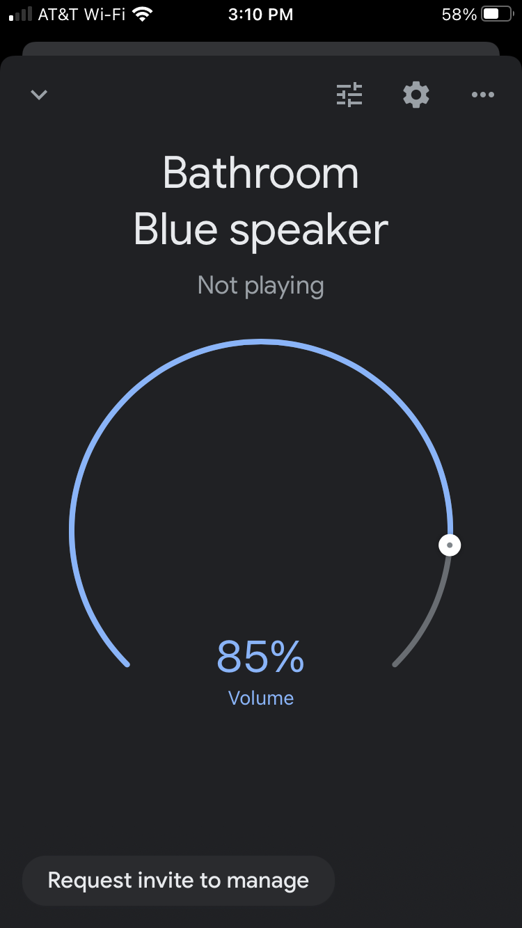 Google Home device settings