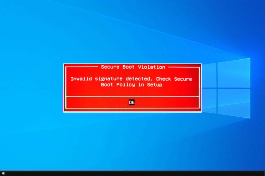 Как исправить ошибку Secure Boot в Windows 10