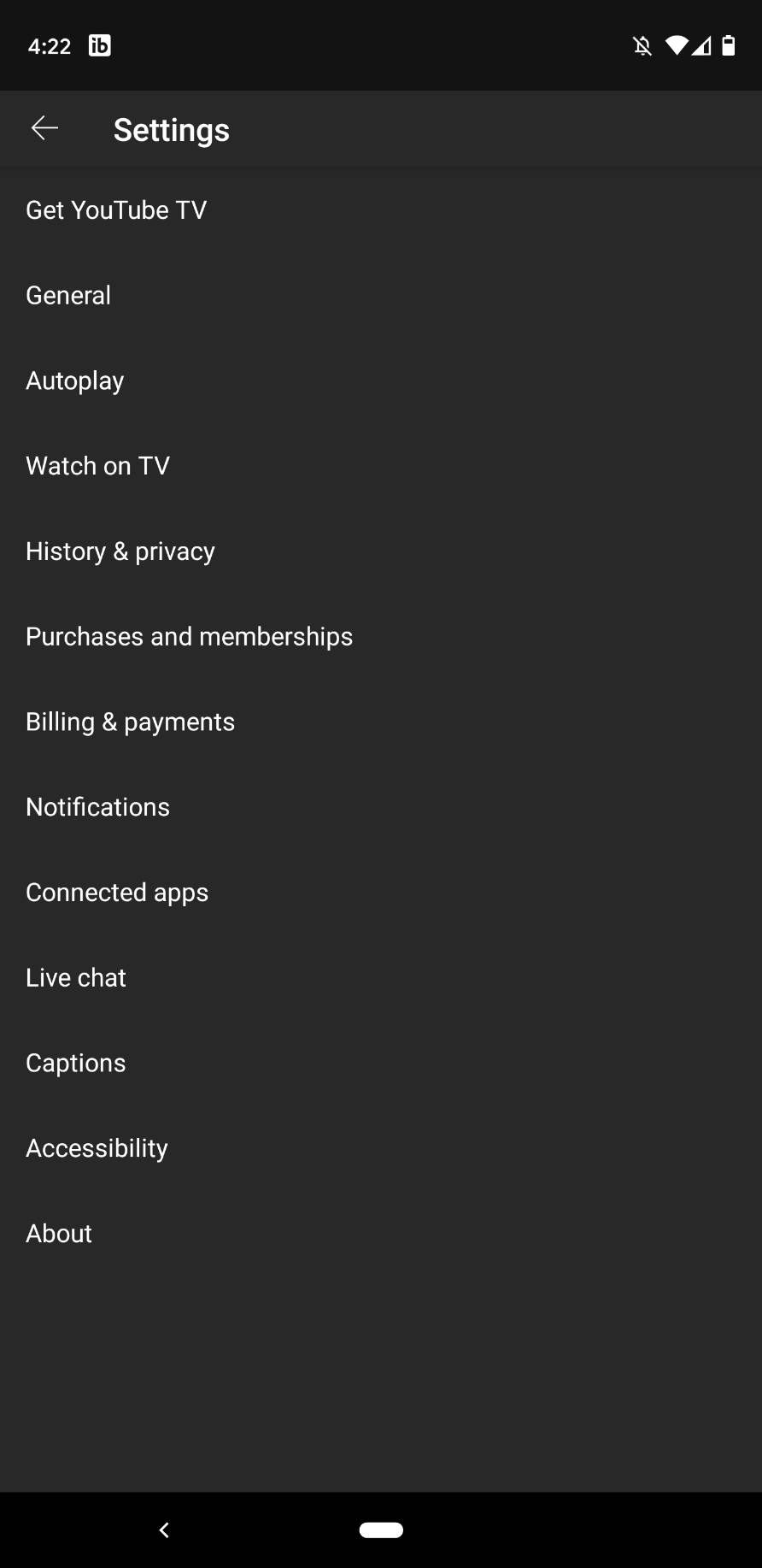 Настройки YouTube на Android
