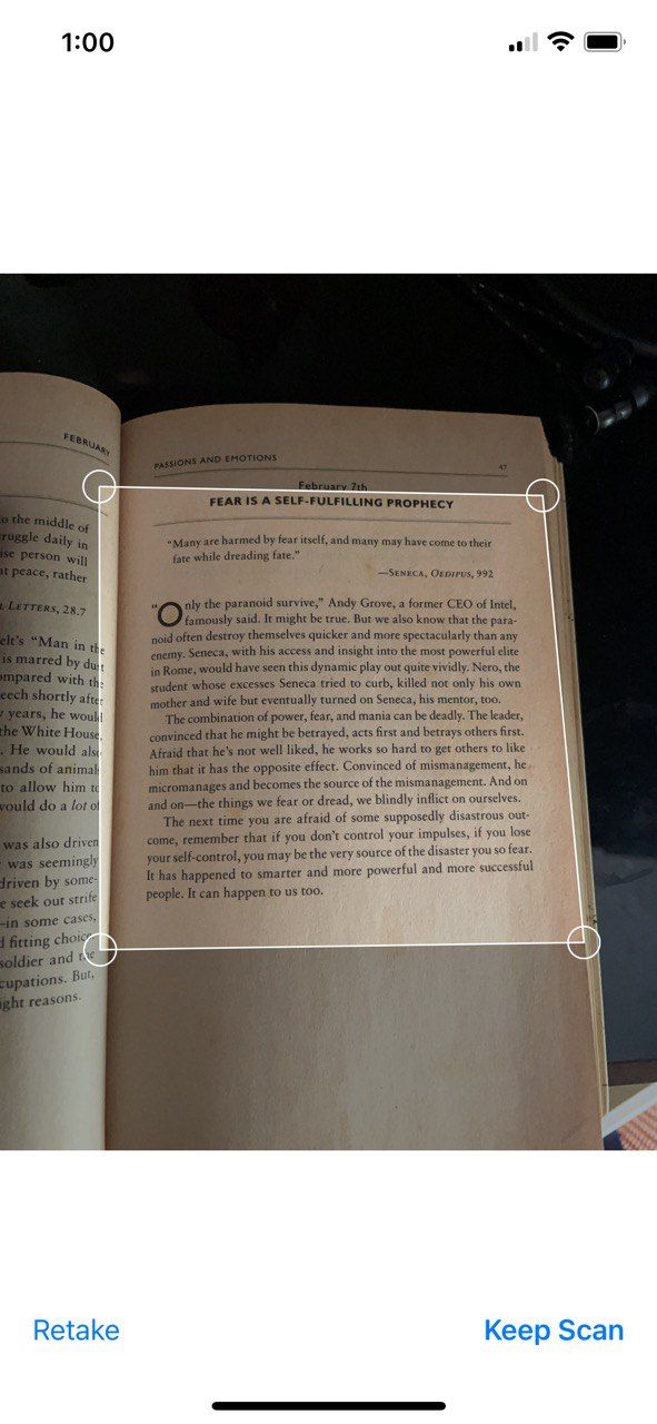 Сканирование в приложении «Файлы» на iPhone