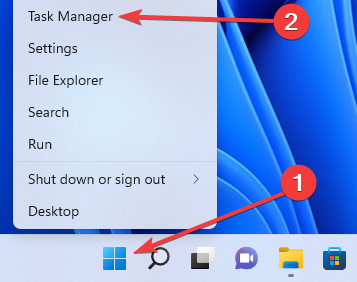 Окно диспетчера задач Windows