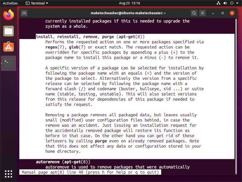 Linux Tech Support Man Apt Option Group