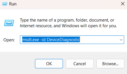 Запуск средства устранения неполадок