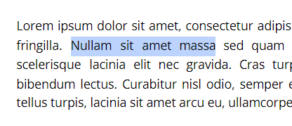 Выделенный текст в Google Docs.