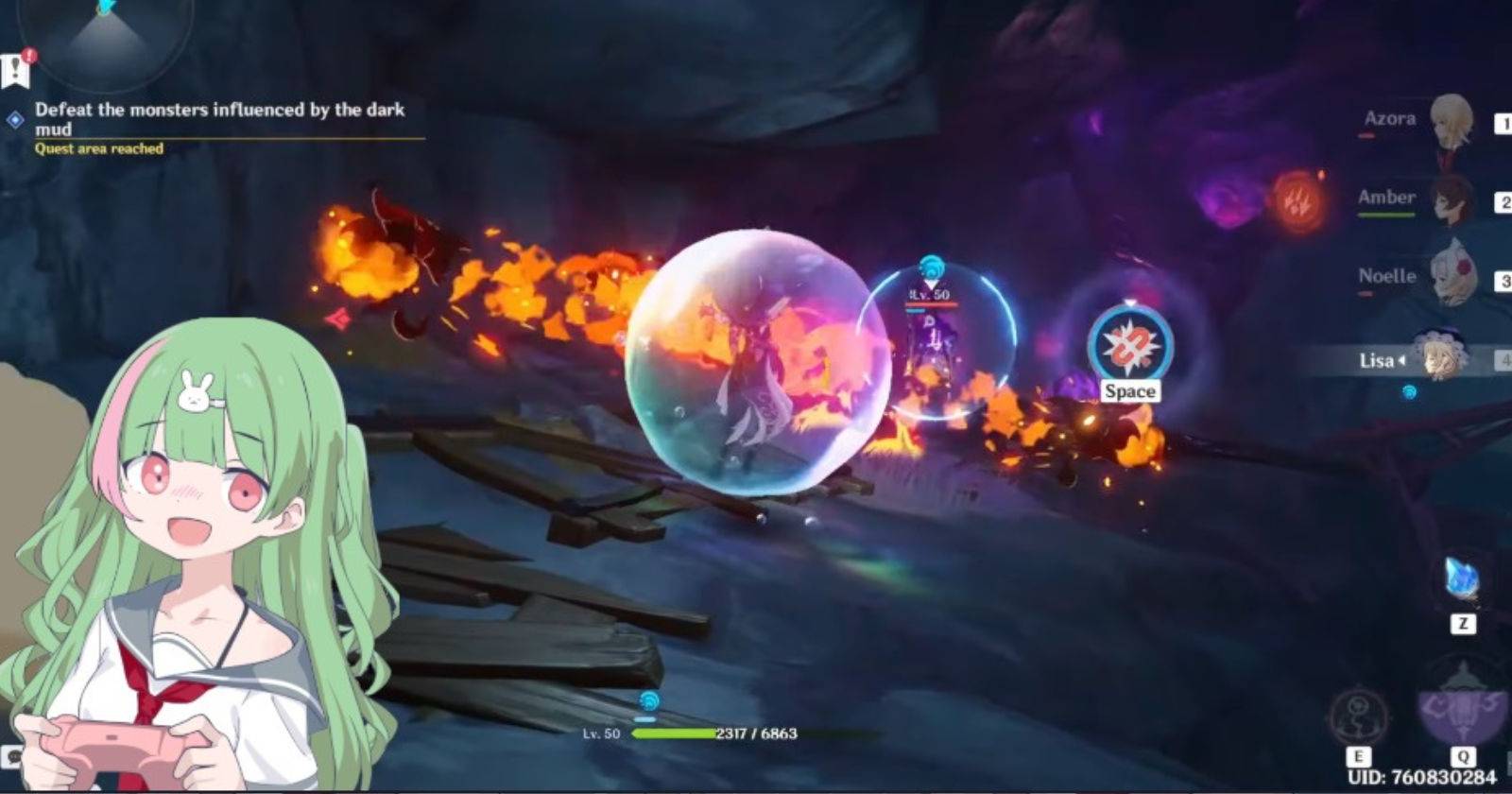 PNGTuber Streaming Genshin Impact on Twitch