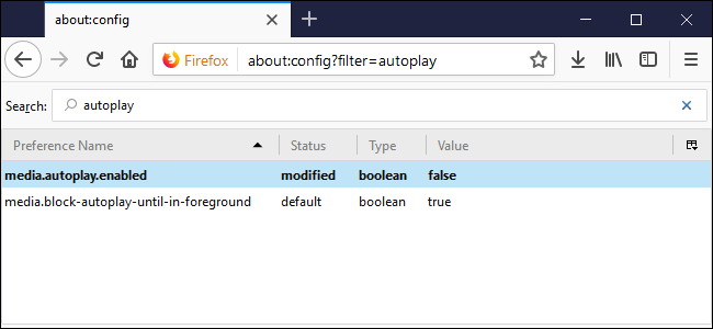 Отключение автозапуска видео в Firefox