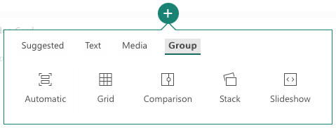 Group card options