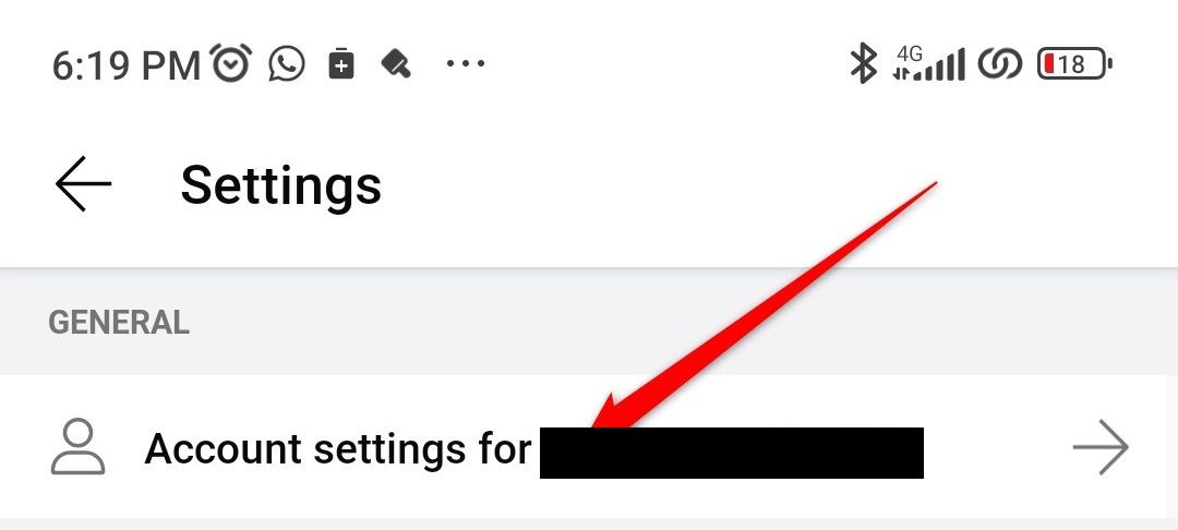 Переход к управлению уведомлениями в приложении Reddit